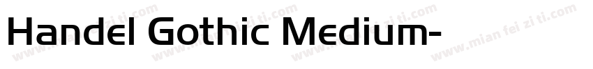 Handel Gothic Medium字体转换